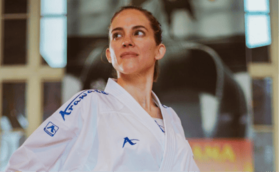 Christina Klinepeter team USA karate athlete looking into distance
