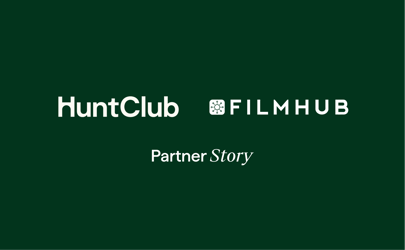 Hunt Club + Filmhub partner story banner