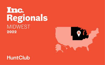Hunt Club Inc. Regionals midwest list of fasting growing private companies banner