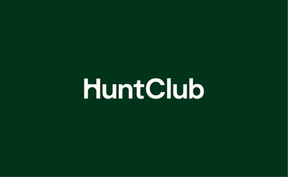 Hunt Club logo on green banner