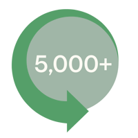 infographic circle with a growing arrow with 