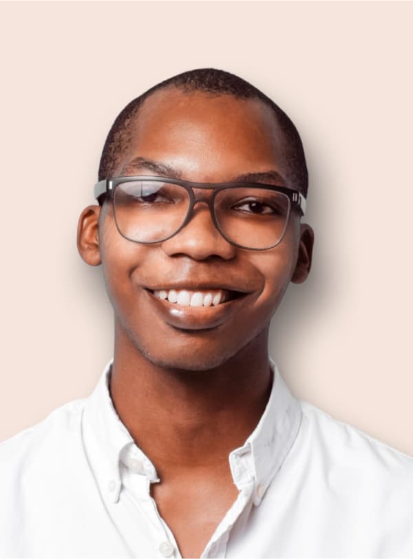 portrait of man with glasses smiling