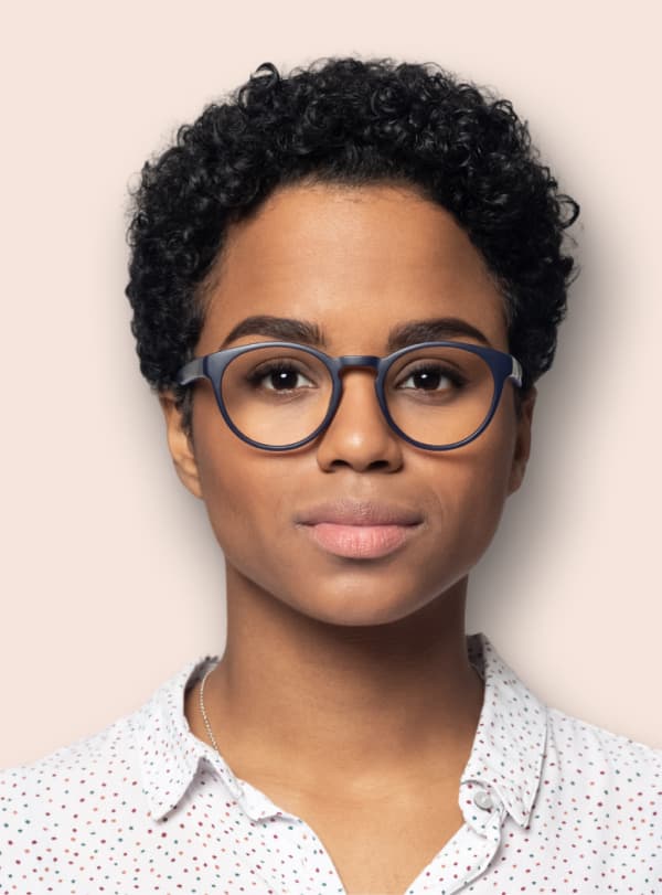 portrait of woman in glasses