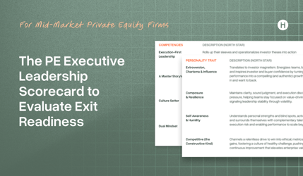 The PE Executive Leadership Scorecard to Evaluate Exit Readiness
