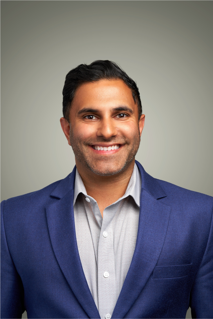 Headshot portrait of Vidush Talwar, Exec Director